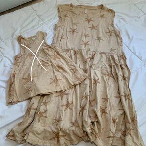 Rylee + Cru Starfish Mommy Dress  L  Coastal Boho
